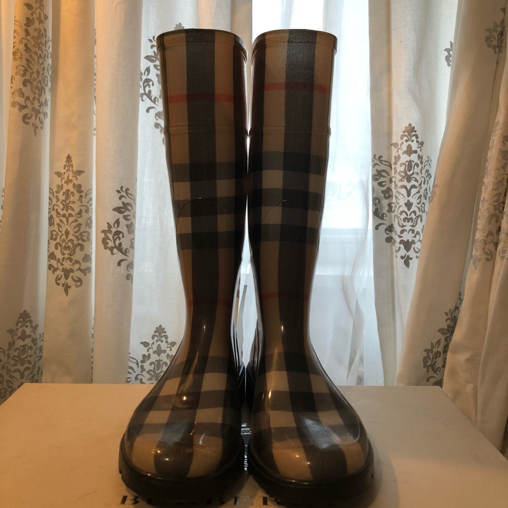 Tall Burberry Rain Boots - Picture 3 of 6